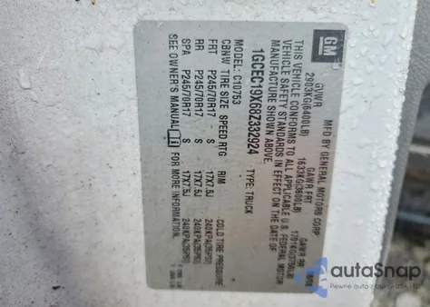 2008 Chevrolet Silverado C1500 из США, поврежденный, VIN 1GCEC19X68Z332924